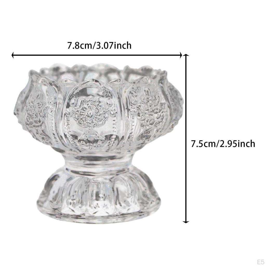 Candlestick Holder Candle Holders Ornament Decorative Flower Tealight Pillar Ghee Lamp