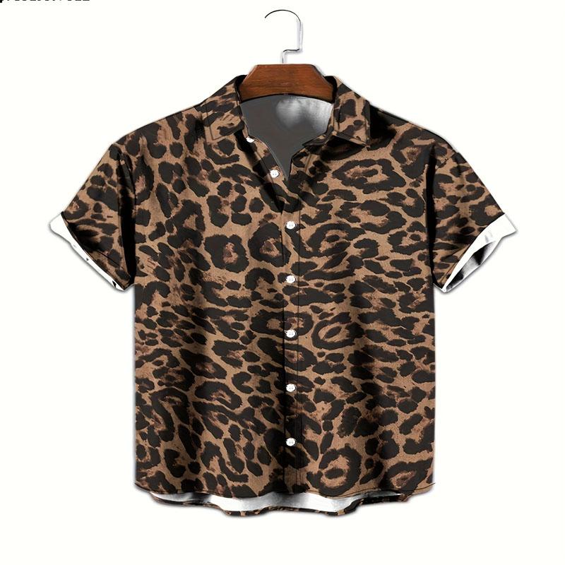 

Летняя модная мужская рубашка с 3D-цифровым принтом, повседневная, из полиэфирного волокна, с пуговицами, подходит для ношения на открытом воздухе 5XL
