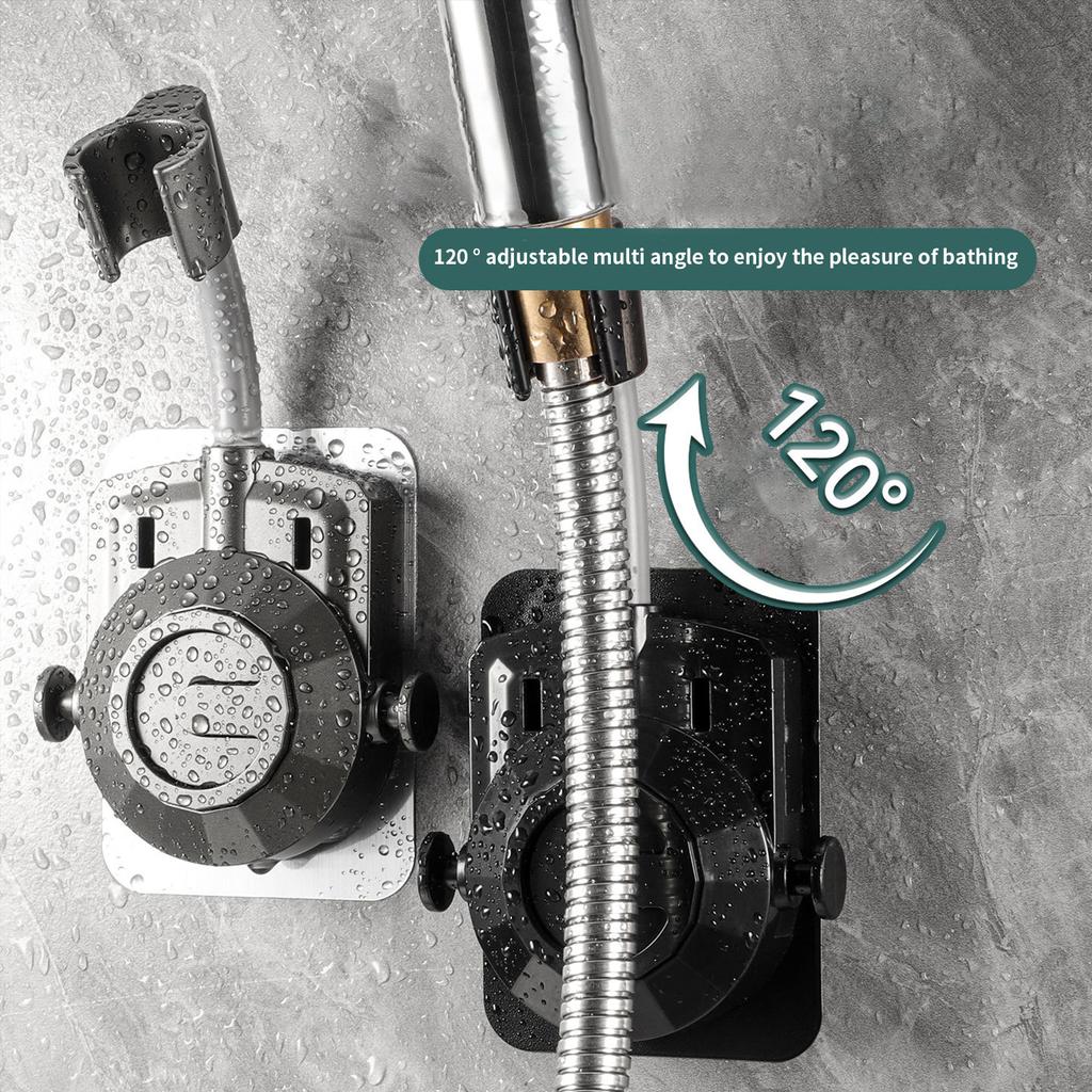 Multifunctional Portable Suction Shower Head Holders Brackets with Adjustable Designs for Home and Travel Daily Use