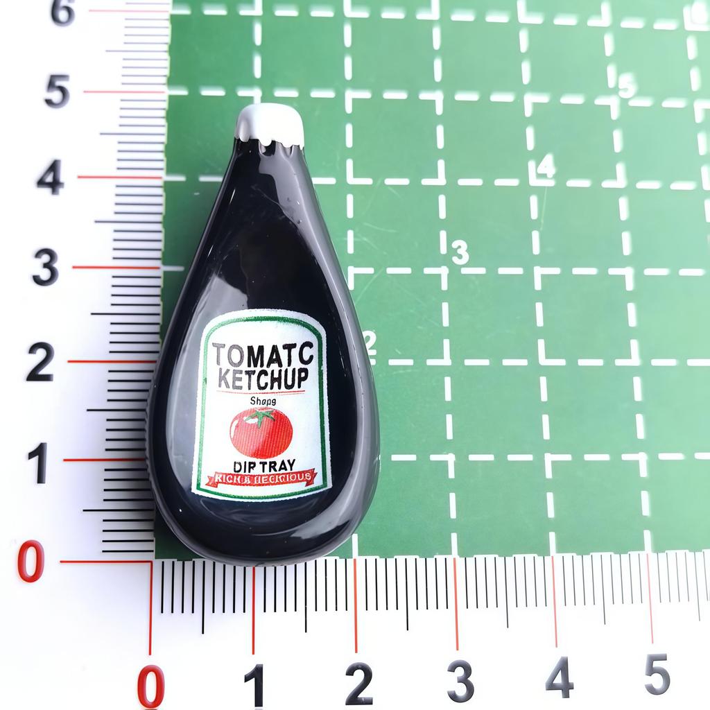 DIY Edible Mini Ketchup Bottle Magnets - Handmade Resin Ornaments & Toy Accessories