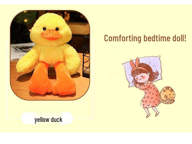 Poupées en Peluche de Dessins Animés Populaires - Ours en Peluche Jambes Longues Grosse Tête, Cochon Rose, Chat, Canard Jaune - Idéal pour Cadeaux et Machines à Pinces