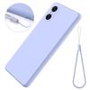 For Sony Xperia 10 VI Case Liquid Silicone Protective Phone Cover with Hand Strap