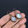 Rainbow Moonstone Earrings Gemstone Jewelry, Copper Electroformed Earrings, Handmade Beautiful Jewelry Earrings