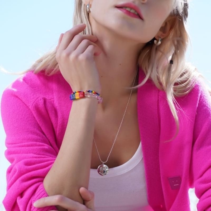 BONBEAU Formica Lucky Colorball Bracelet Formica Initial Couple Friendship Bracelet