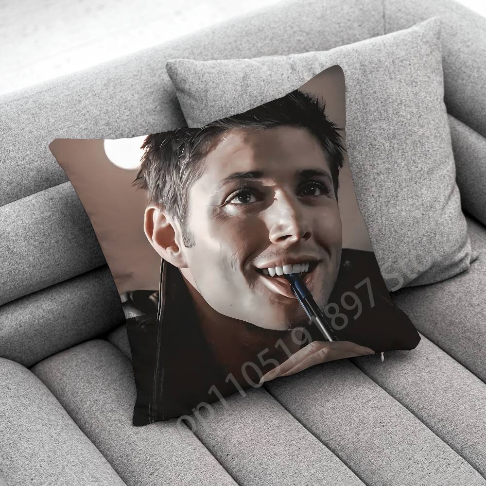 D-Dean Winchester J-Jensen Ackles S-Supernatural Throw Pillow Case For 55X55Cm 30Cm 50Cm 45Cm 40Cm Square Chair Pillowcase Case