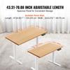 VEVOR Standing Desk Frame Dual Motor, Adjustable 27.6"-46.1"/70-117 Cm Height & 43.3"-70.1"/110-178 Cm Length Electric Stand