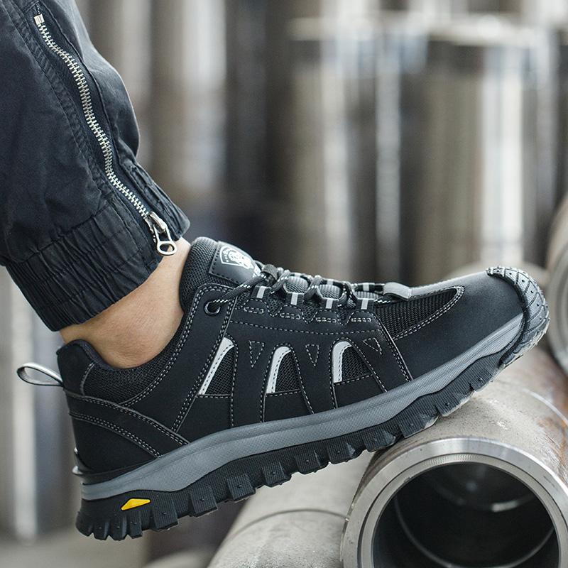 Steel Toe Safety Shoes Men, Anti-Puncture Anti-Smash Non Slip Industrial Work Boots Protection Heavy Industryc Boots