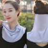 Women Floral Soft Chiffon Anti Dust Sun Protection Face Cover Neck Gaiter Scarf