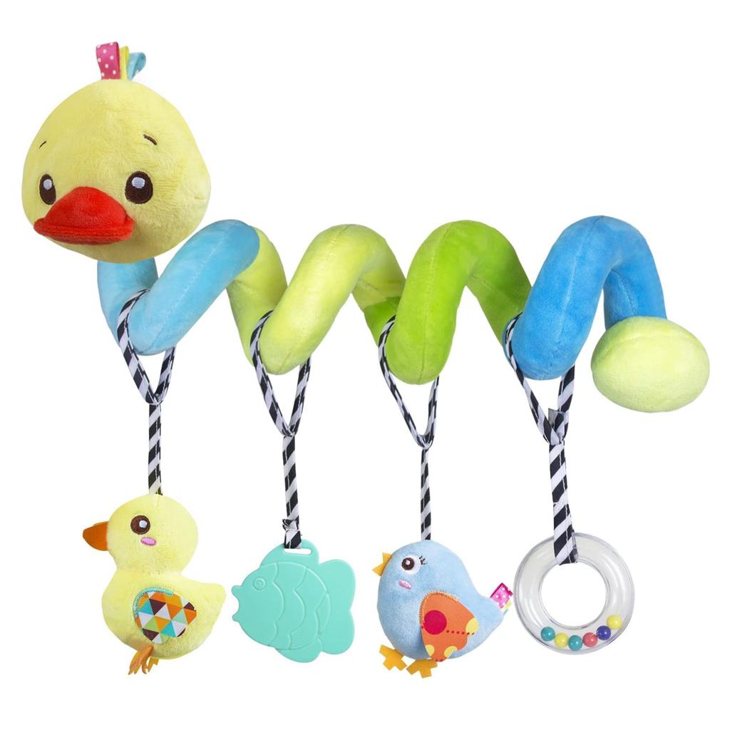 Hanging Rattle Toy for Baby on the Stroller Crib Accessory with for Boys and Girls Go, Toy, Bells, (Yellow)