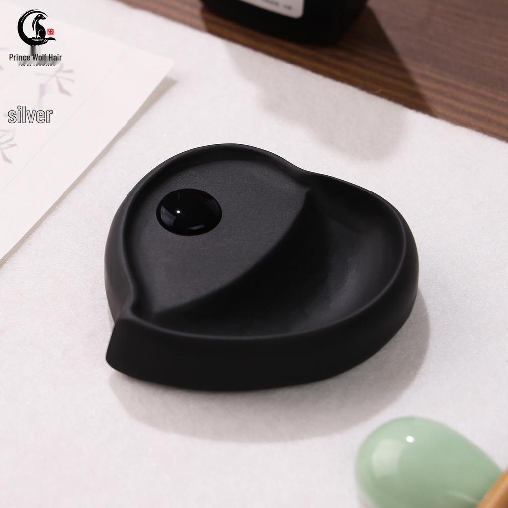 Peach Heart Inkstone - Anti-Drying Calligraphy & Chinese Painting Practice Tool