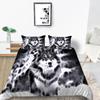 Sada ložního prádla 3D Wolf Print Povlečení Povlak a povlak na polštář Sada ložního prádla AU/EU/US Domácí dekorace v plné velikosti