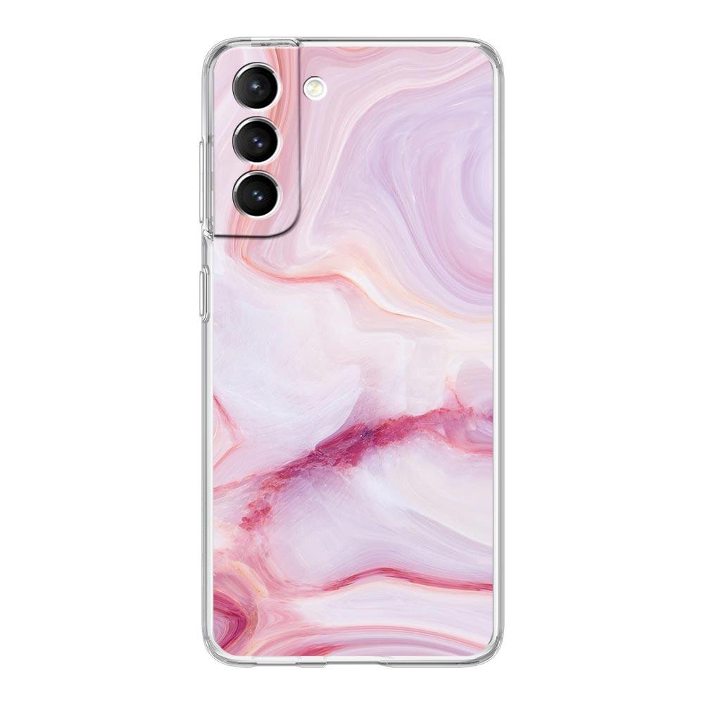 Rose Gold Pink Marble Queen Clear Phone Case For Samsung Galaxy S23 S22 5G S20 Ultra S21 FE 5G S10E S9 S8 S10 Plus Soft Cover
