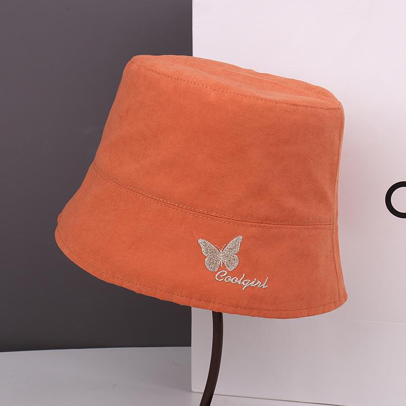 Spring New Letter Fisherman Hat Children Wide Brim Sunshade Sunscreen Hat Showing Face Small Leisure Beach Basin Hat