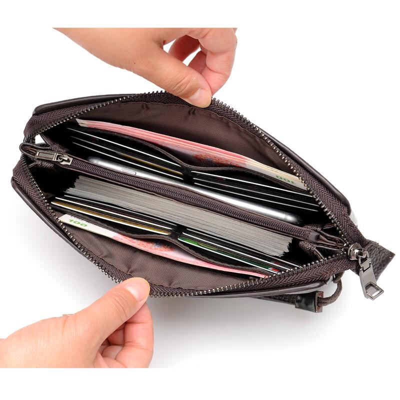 MDNG Men's Top-Grain Leather Clutch Bag