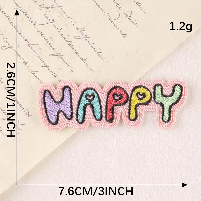 DIY Cartoon Badge Embroidery Patch with English Letters