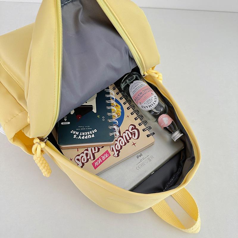 Fresh and Sweet Candy-colored Plaid Backpack for Junior High School Students, Casual and Light Shopping Backpack.