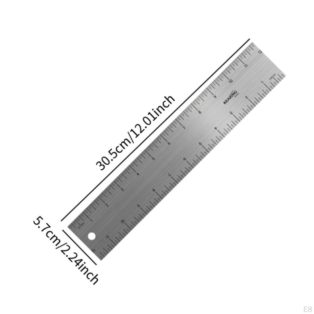 Measuring Ruler Aluminum with Hole Drafting Tool Centimeters Drawing Rule for