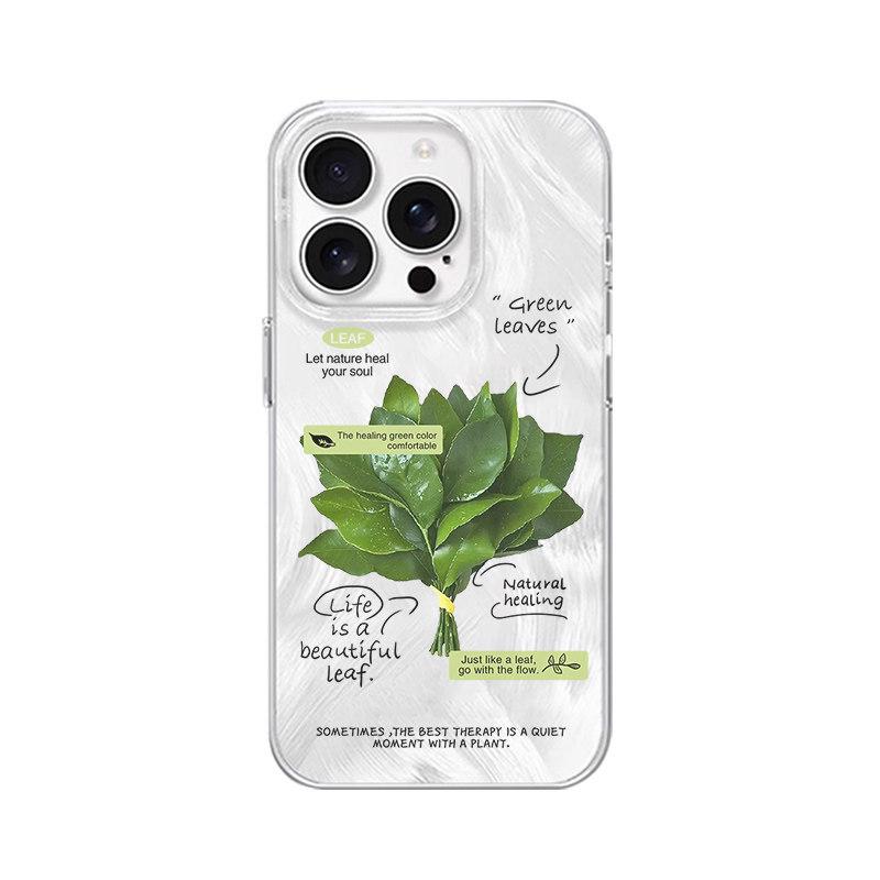 

Healing Yuzu Leaf iPhone 17 Pro Max Case - Fits Models 16 Pro Max, 15, 14, 11 - Cartoon Design iPhone 15