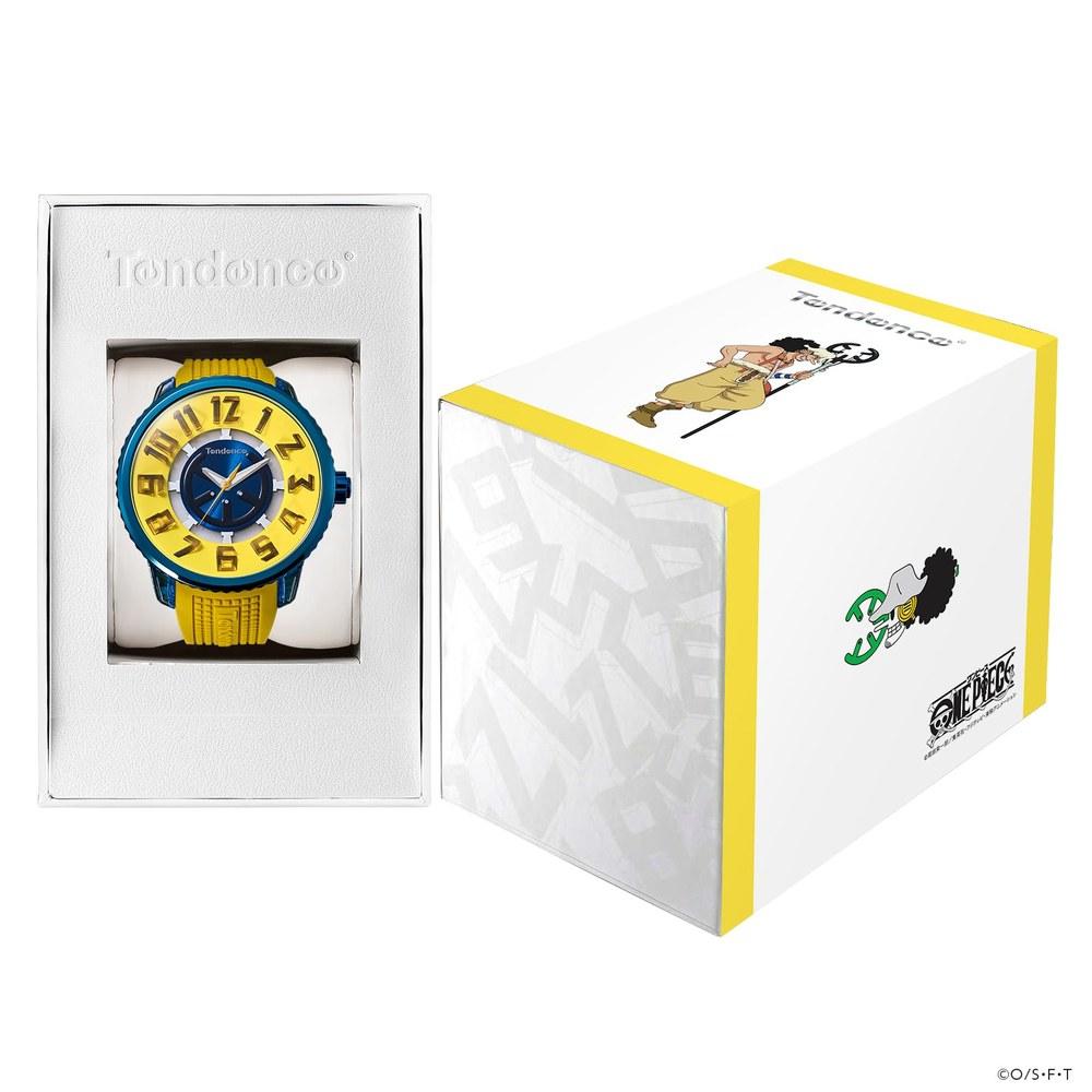 Tendence ONE PIECE Kollaborationsuhr Usopp Quarzmodell 10 ATM Wasserdicht Mineralglas Gelbes Zifferblatt Unisex