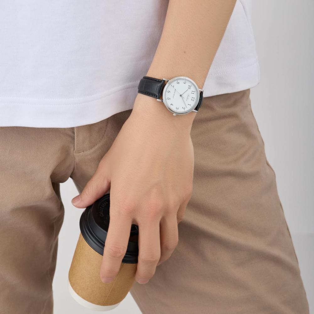 No Q Q [citizen Q Q] Watch Analog Waterproof Leather Strap Q996 304 Men S White