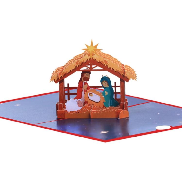 Artistic 3D Christmas Greeting Card Feature a Captivating Popup Scene for Creating Memorable Holiday Moment 1