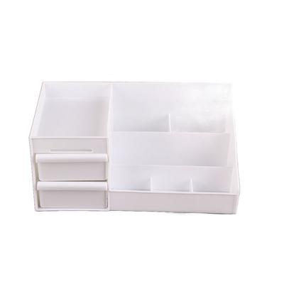 Cosmetic Storage Box Elegant Multifunctional Countertop Makeup Organizer with Drawers for School