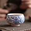 Guochaofeng Suet Jade Porcelain Entangled Lotus Tea Cup Kung Fu Tea Set Ceramic Tea Cup Household Master Cup Tea Cup