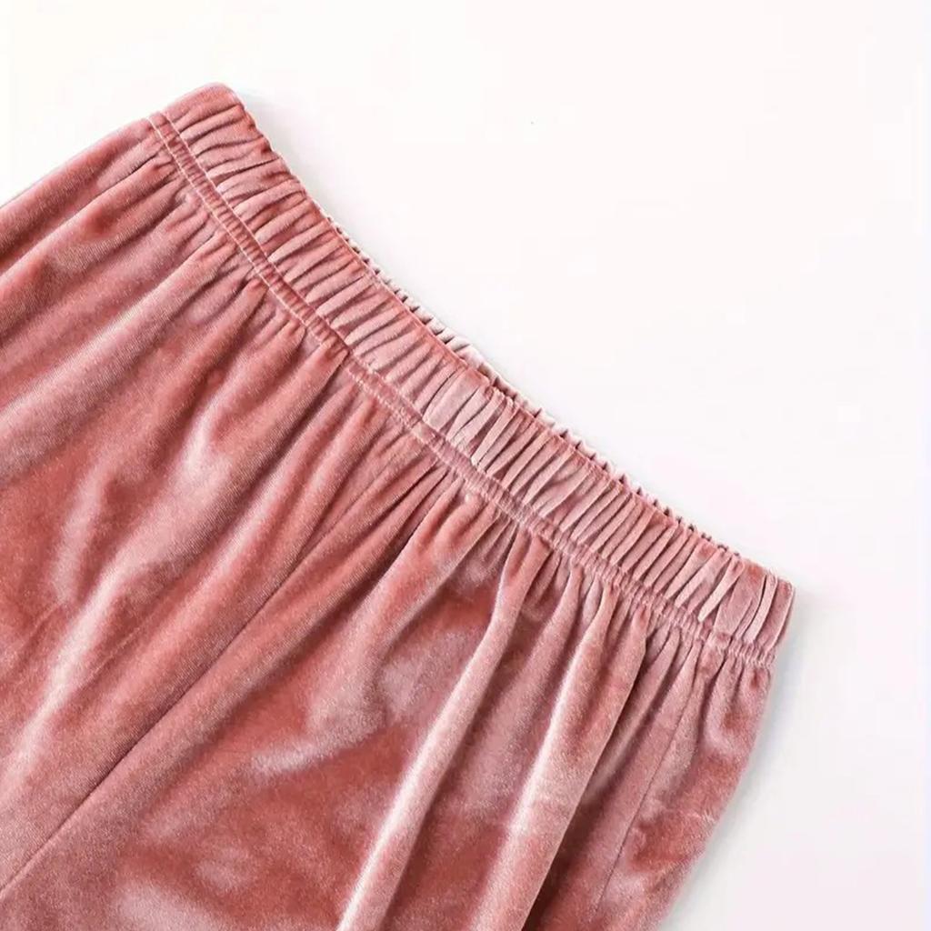 Completo da tuta in velluto da donna con felpa con cappuccio a maniche lunghe e pantaloni a vita elasticizzata, outfit a due pezzi per il tempo libero