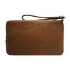 New COACH Double Zip Wallet Leather Card Holder, Clutch Wallet Medium Size Women's Saddles Brown C5576-IME74