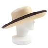 Excellent MOTSCH HERMES Hat Ribbon Leather Trim Wide Brim Straw Hat Natural Brown 56 Used