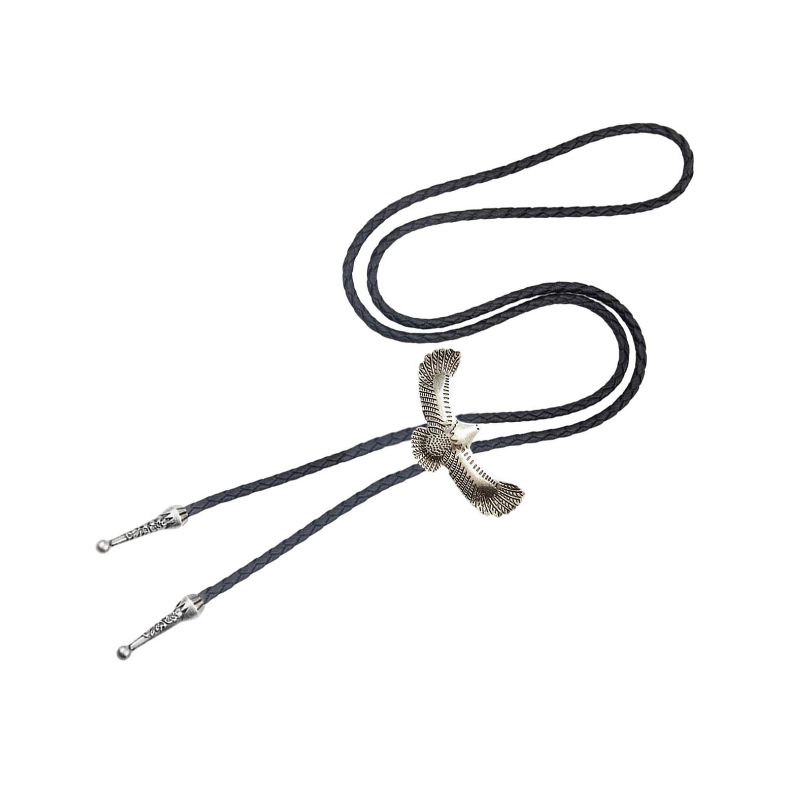 

Cowboy Bolo Tie with Leather Cord Metal Scorpion Animal Pendant Necktie Necklace for Western Themed Event Neckpiece
