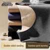 XueZhongFei Men's Seamless Fleece-Lined Thermal Underwear Set