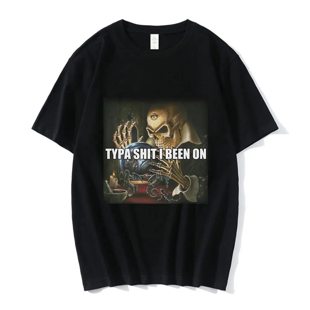 Anime Born To Shit Forced To Wipe Skeleton T Shirt High Quality Cotton Short Sleeve T-shirt Men Women Casual Oversized T-shirts