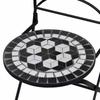 VidaXL 2 Mosaic Bistro Chairs Black/white Set Garden Chairs 41533