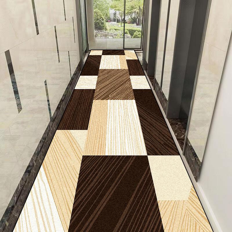 Modern Light Luxury Long Corridor Carpet Living Room Hall Decoration Runner Rug Non-slip Washable Kitchen Mat Size Customized