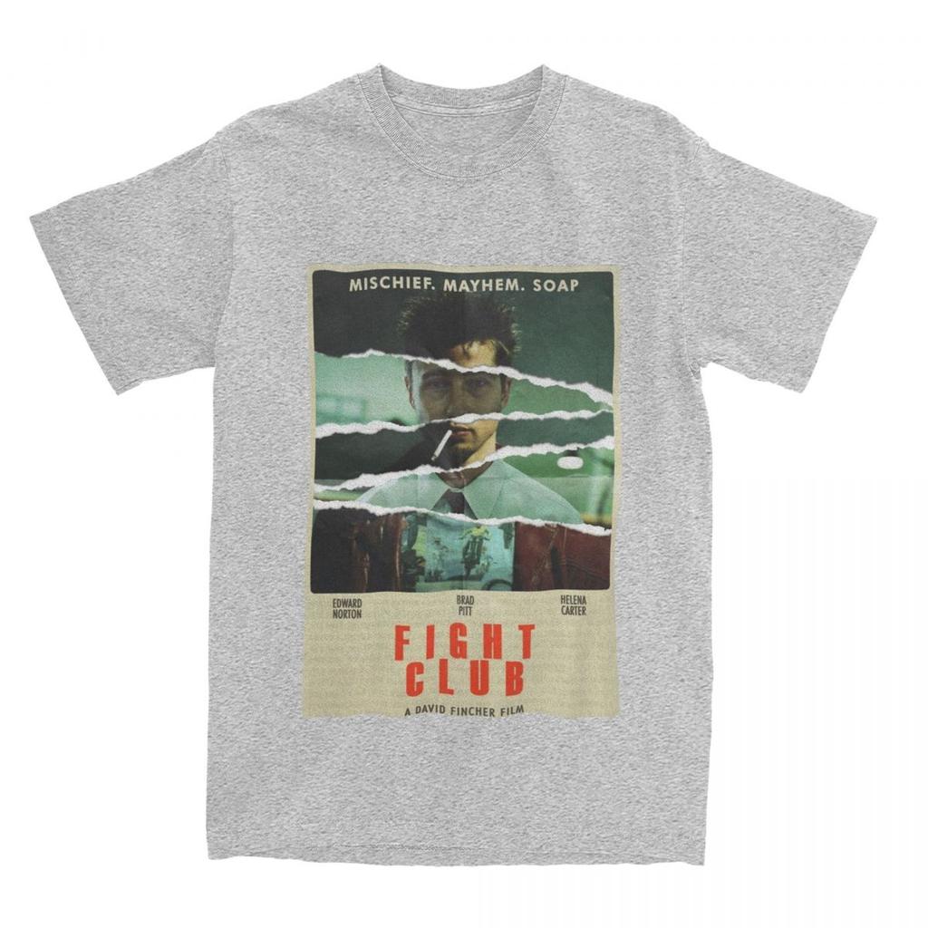 Fight Club Plakát Tričko Oblečení pro Unisex Ženy Čistá Bavlna Ležérní Klasické Filmové Tričko S Krátkým Rukávem Oblečení Nápad na Dárek