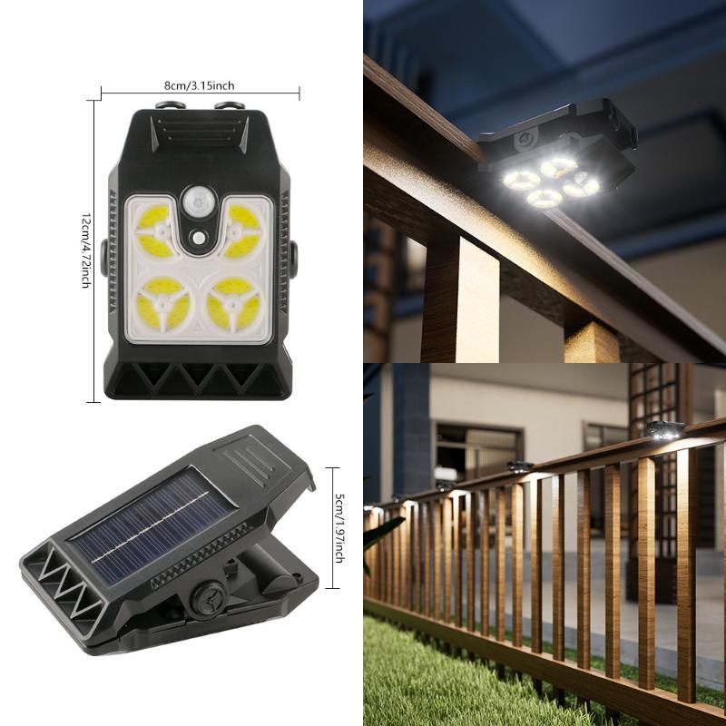 Upgraded Intelligent Sensing Solar Clip Lamp Outdoor Courtyard Lamp Garden Lighting Solar Wall Lamp