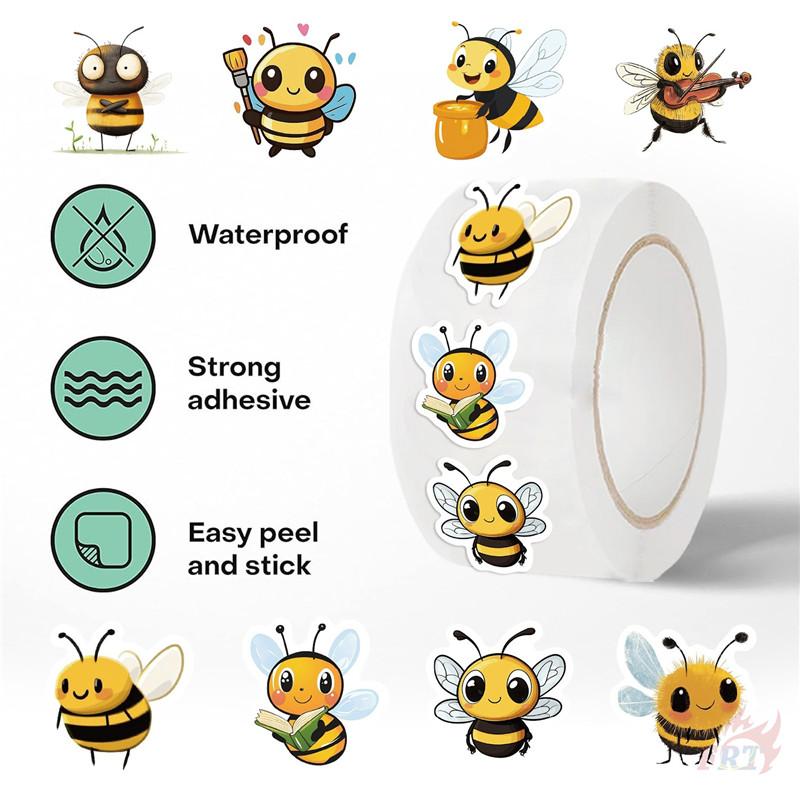 500 Buc/Rola Q Autocolante Amuzante cu Albine Recompense pentru Copii - DIY Albume Scrapbook Decor Etichete de Sigiliu Decalcomanii