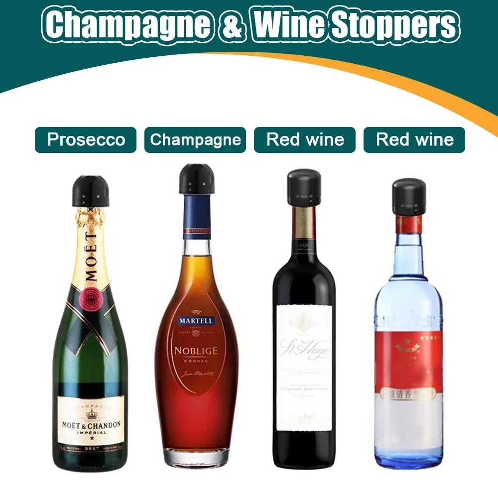 Vakuum Vinkork Hembryggning & Vintillverkning Barutrustning Champagneflaskpropp Bartillbehör Shaker Silikonförsegling Öl