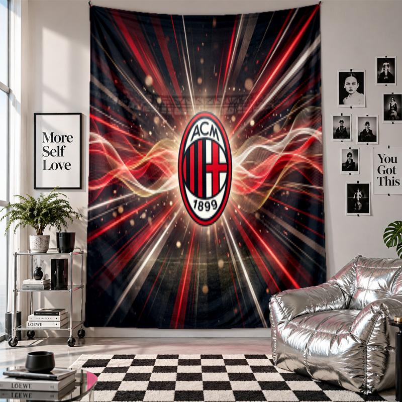 AC Milan Wall Tapestry Home Decor Wall Hanging Cloth for Bedroom Living Room Background