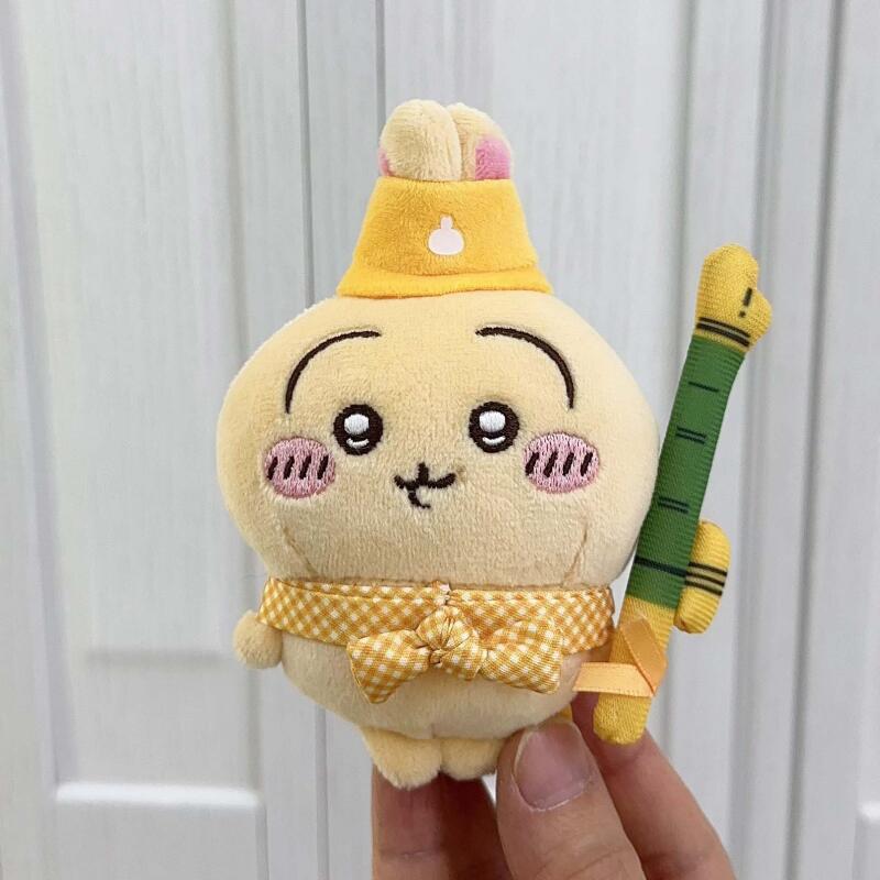 Nuovo Chiikawa Hachiware Usagi Kurimanju Serie Picnic Indossa un Cappello Scacchi Fiocco Modellazione Peluche Portachiavi Itabag Fascino Borsa Tela Regalo