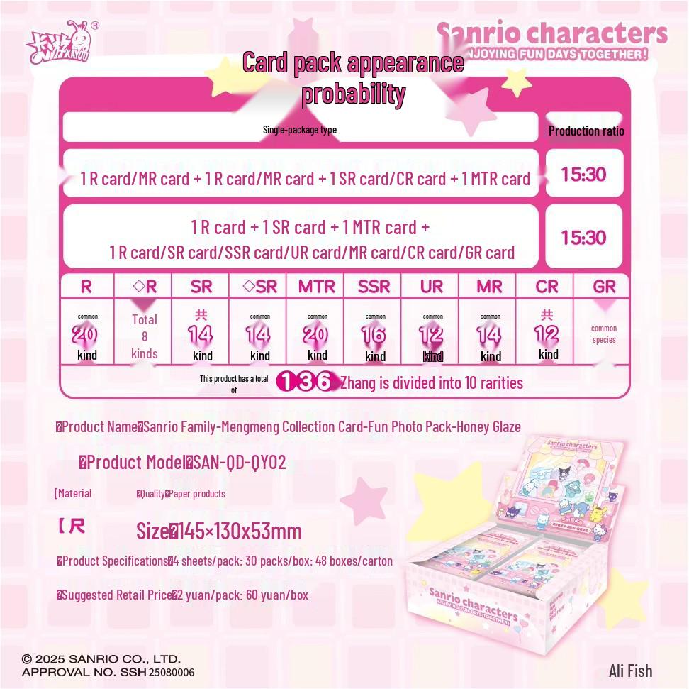 Kayou Sanrio Moe Dream Serie 2 Sammelkarten Blind Box Set - Mädchen Kollektion