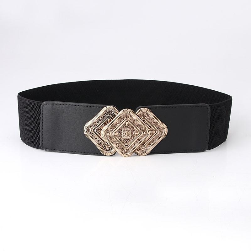Stylish Pu Wide Waist Belt For Women With Adjustable Elasticity For Chic Casual Outfits