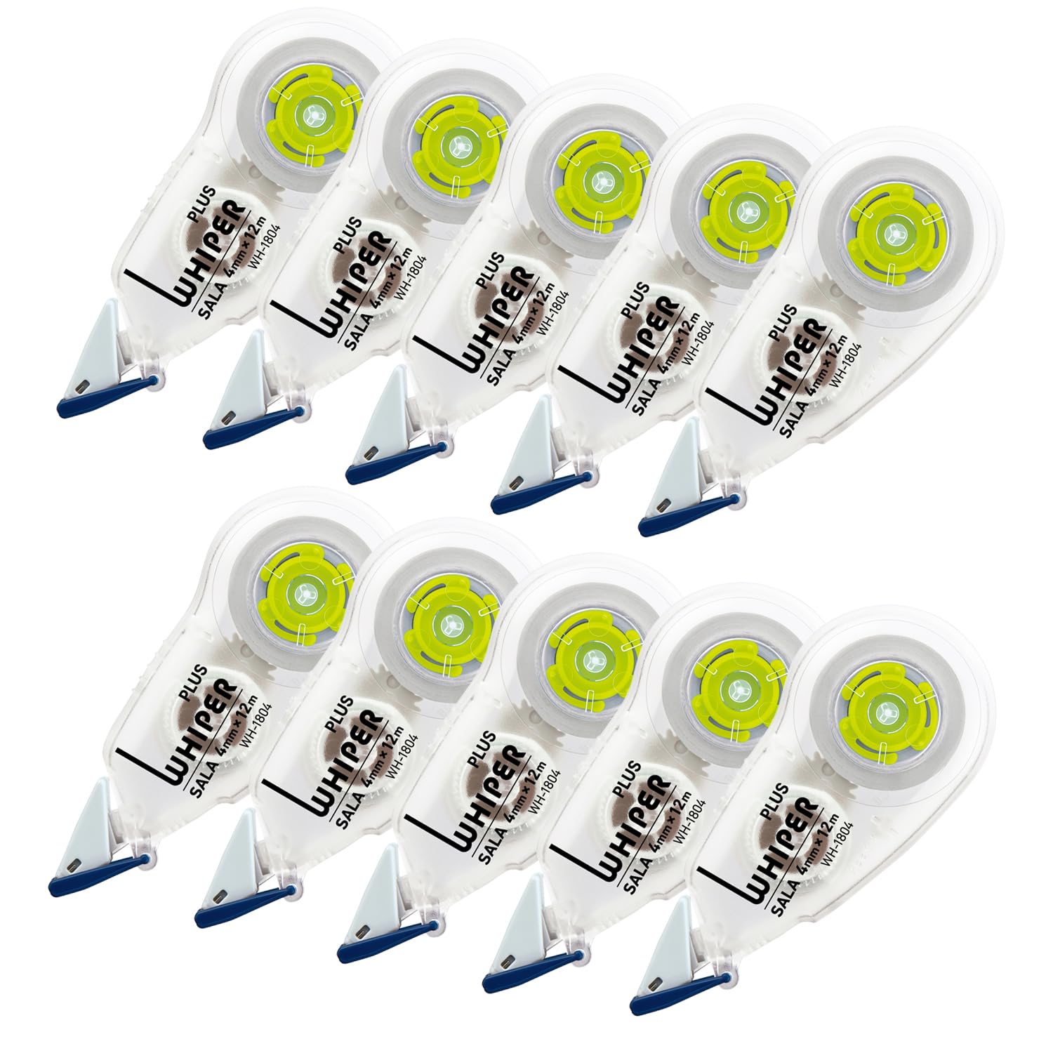 Plus Correction Tape Whiper Sala 4mm width Green 10 pieces WH-1804 51-550×10 зелёный
