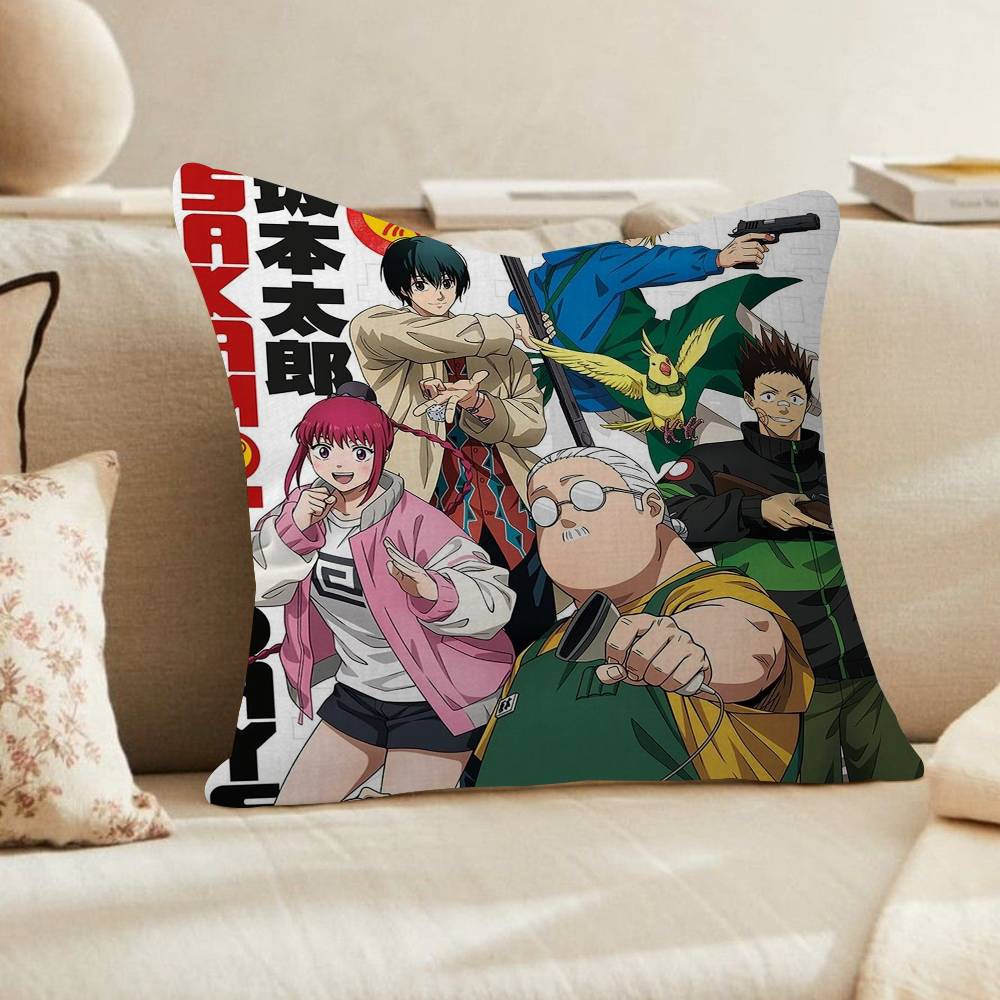 

Popular Japanese Anime SAKAMOTO DAYS Pillowcase toon Gift Cushion Cover Bedroom Home Sofa Chair Seat Decor pillow case 30x30 cm