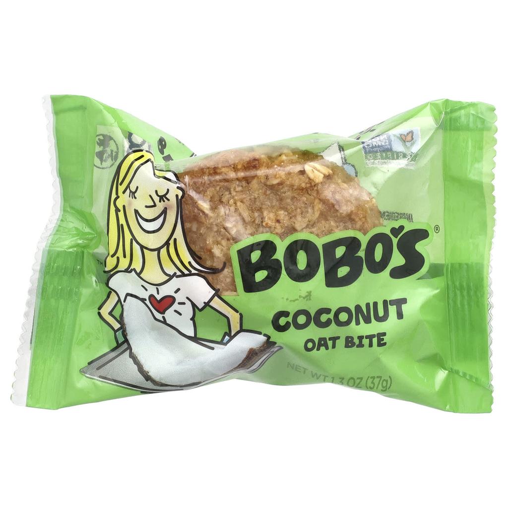 Bobo's Oat Bars, Oat Bites, Coconut, 5, 37 g (1.3 oz) each