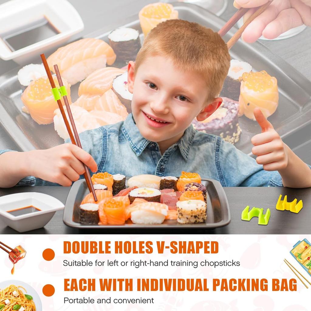 5/6/8PCS Training Chopsticks for Adults Beginner Trainers or Learner - Only Chopsticks Trainers Helpers Plastic Hinges Connector