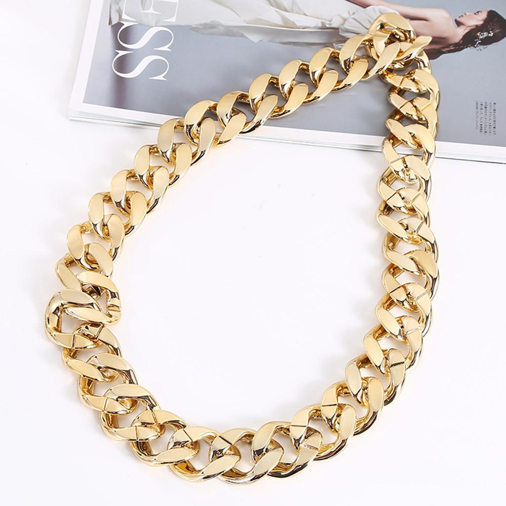 Four-piece Hip-hop Punk Alloy Dollar Chain Necklace Glasses Ring Bracelet Set