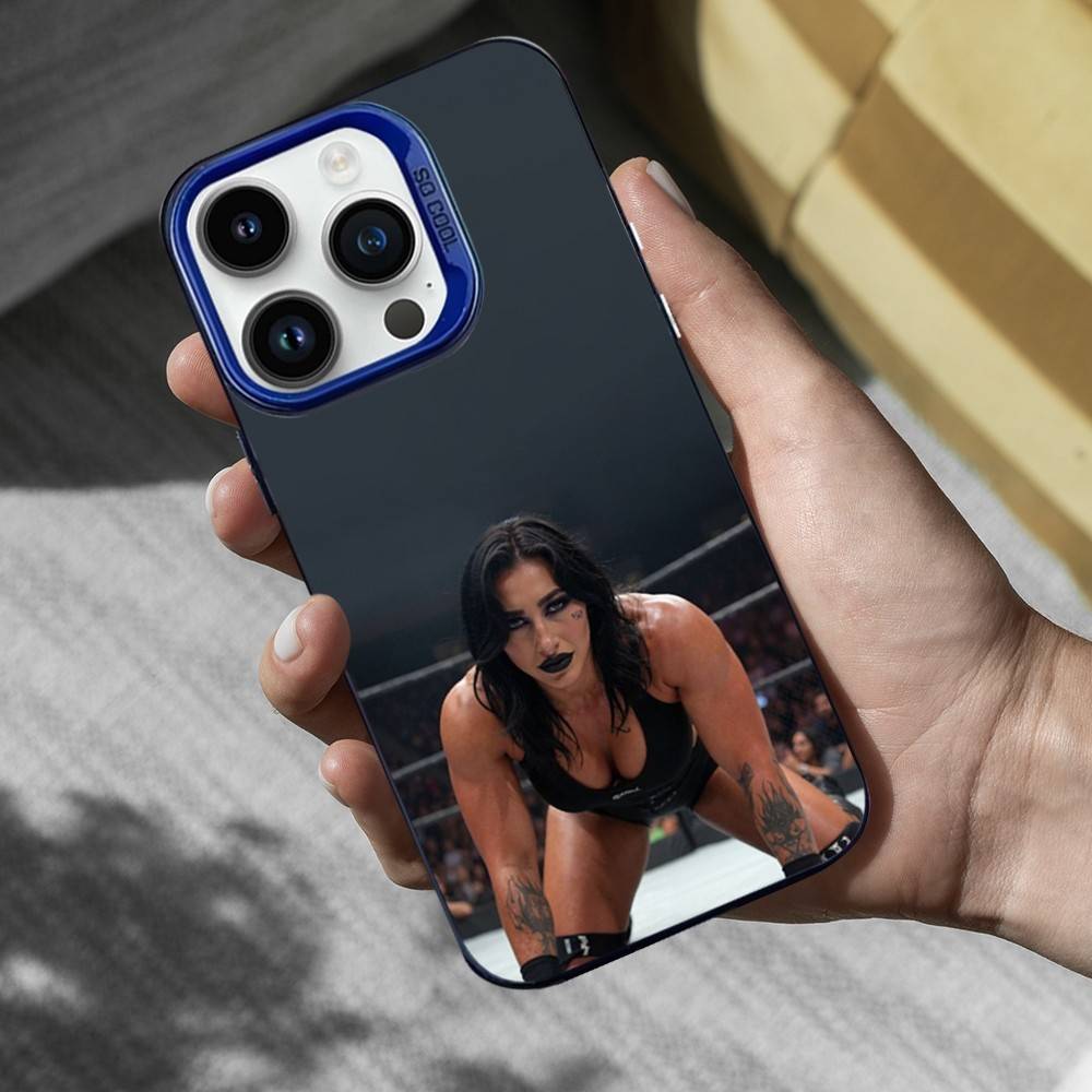 Hot R-Rhea R-Ripley Wrestler Phone Case For iPhone 16,15,14,13,12,11,Mini,Pro,SE,MAX Blue Matte Silicone Cover iPhone14promax