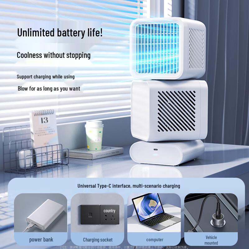 VENIDER Dual Cooling PRO Portable Bladeless Desk Fan